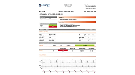 BOREA™ Alizea patient report p1 1